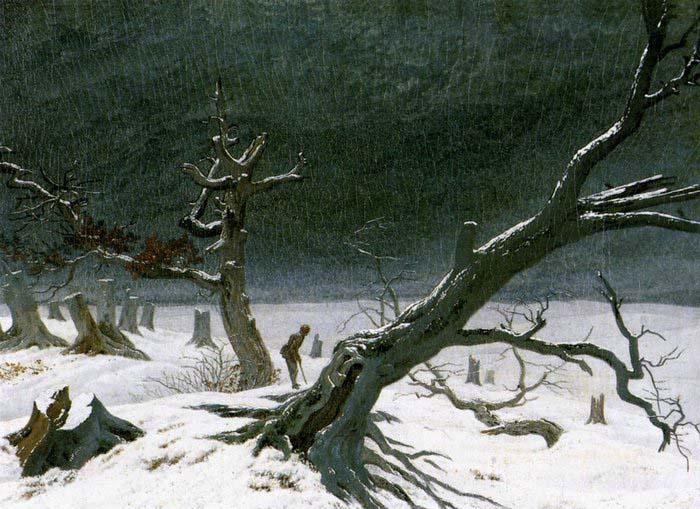 Caspar David Friedrich Winter Landscape oil painting image
